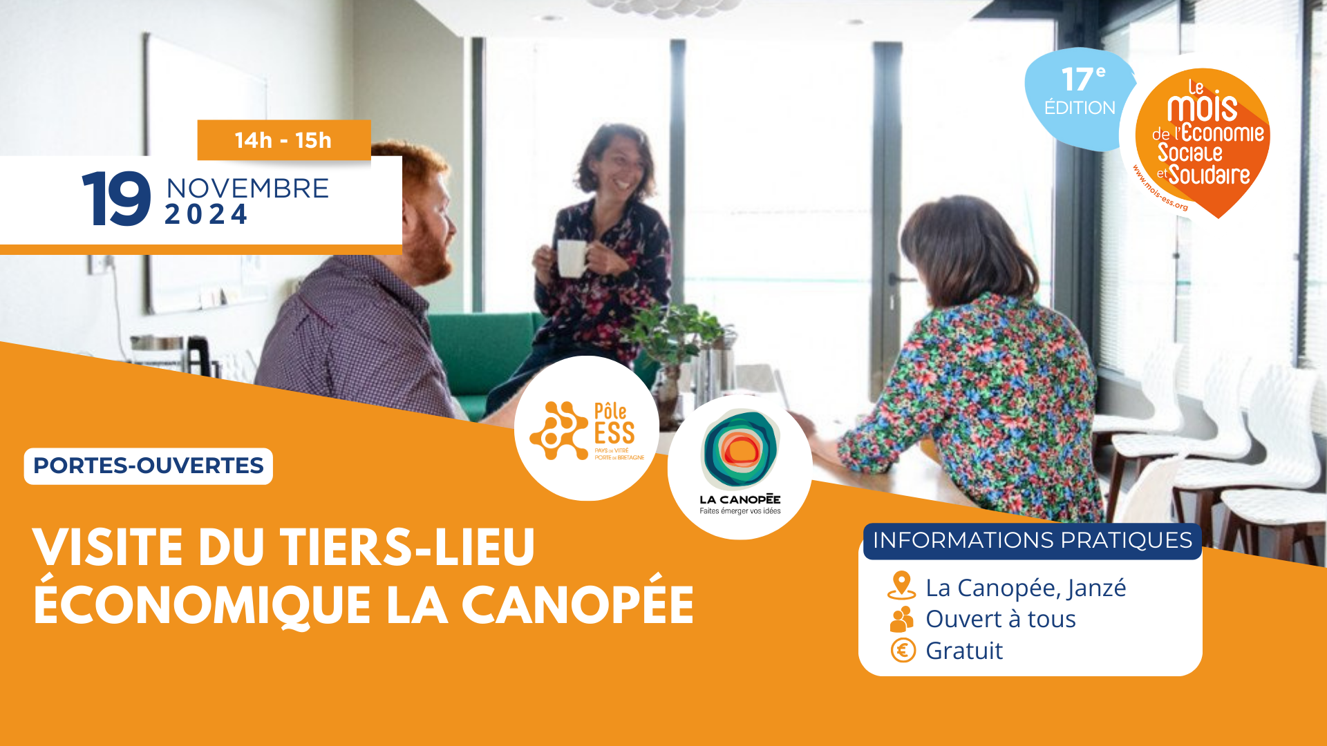 Visite du tiers-lieu économique La Canopée Visite du tiers-lieu économique La Canopée