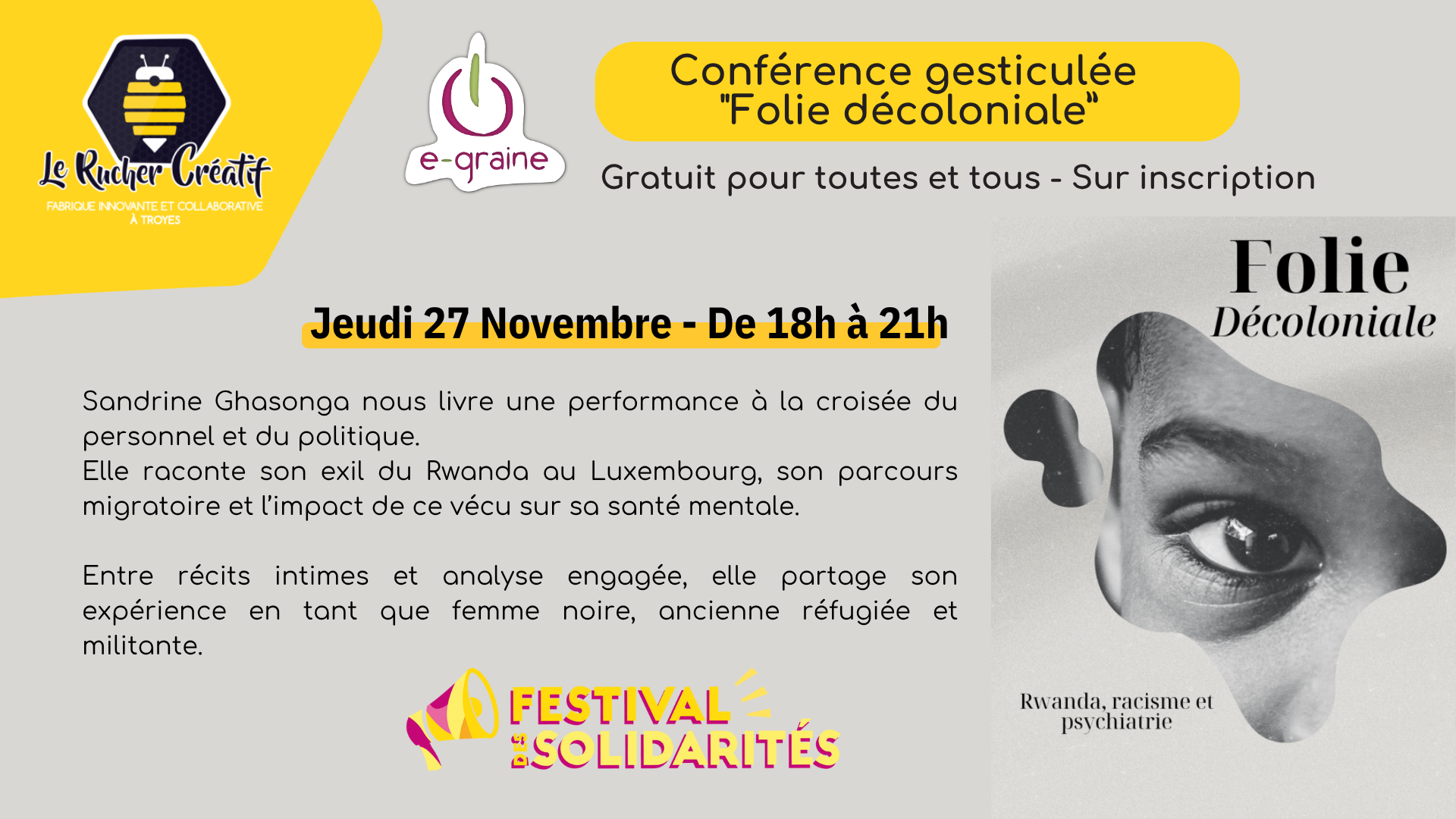 Conférence gesticulée : "Folie décoloniale"