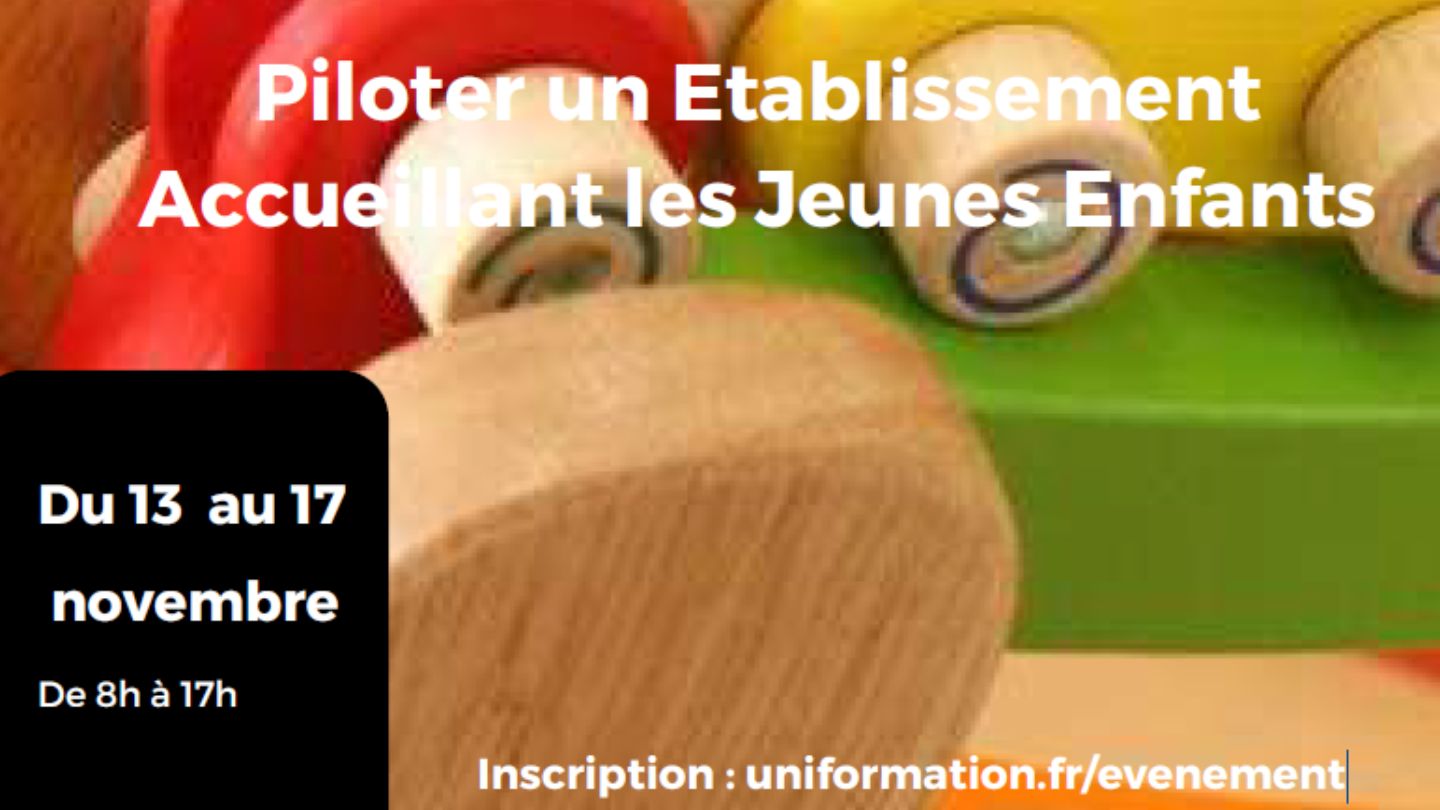 Piloter un établissement accueillant les jeunes enfants Piloter un établissement accueillant les jeunes enfants
