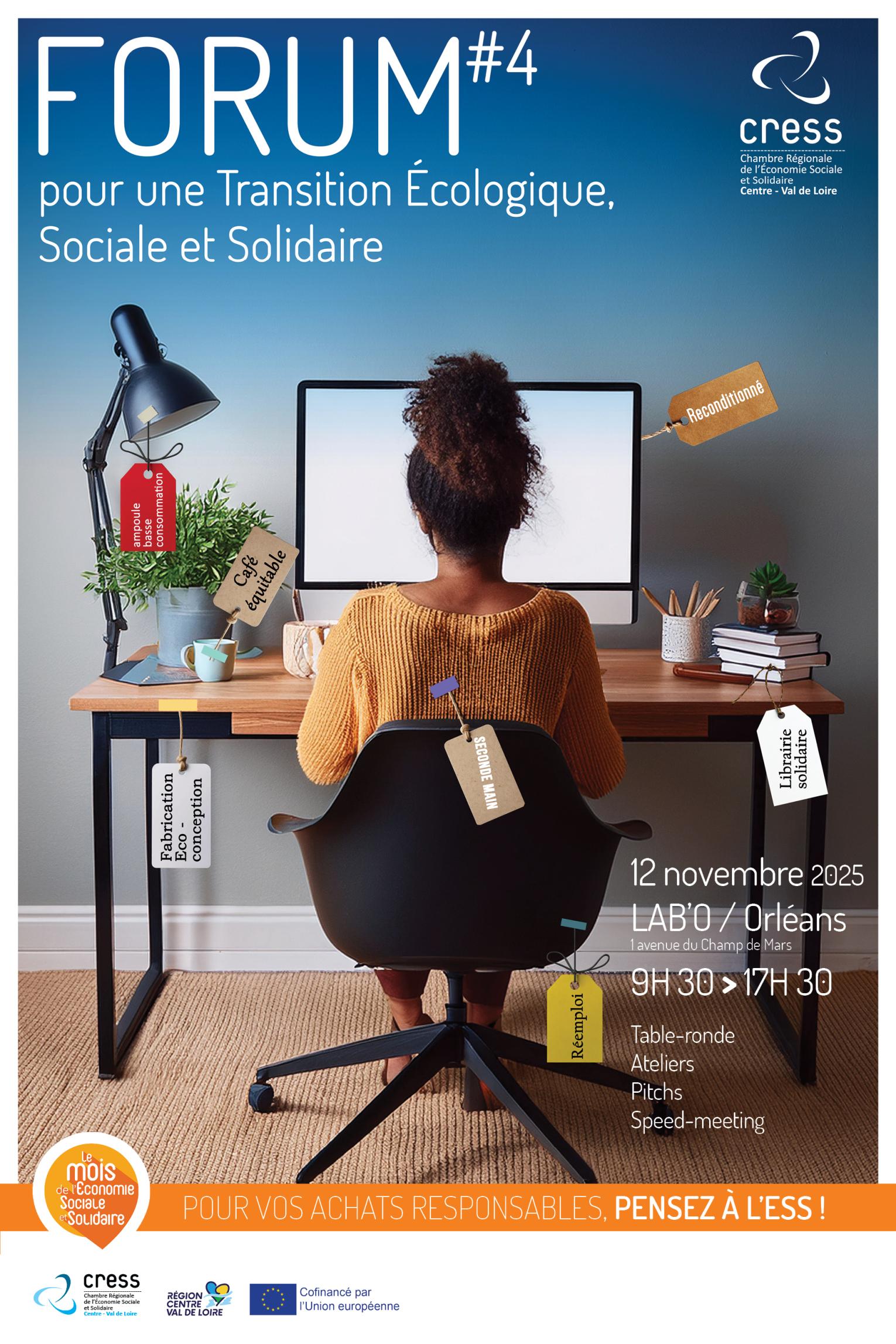 Affiche forum pour une Transition Ecologique, Sociale et Solidaire