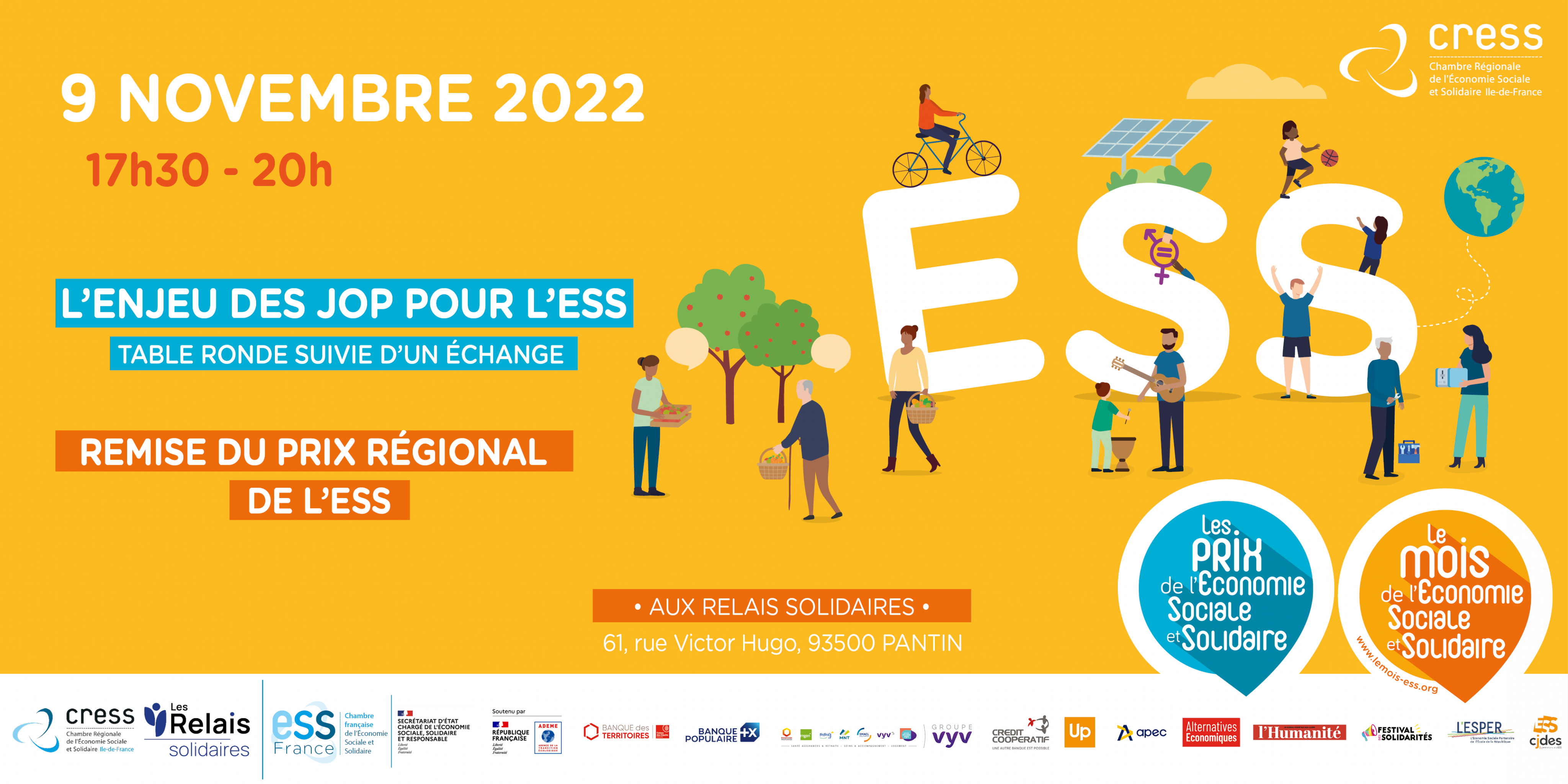 Table-ronde "L'enjeu des JOP pour l'ESS" et remise du prix régional de l'ESS