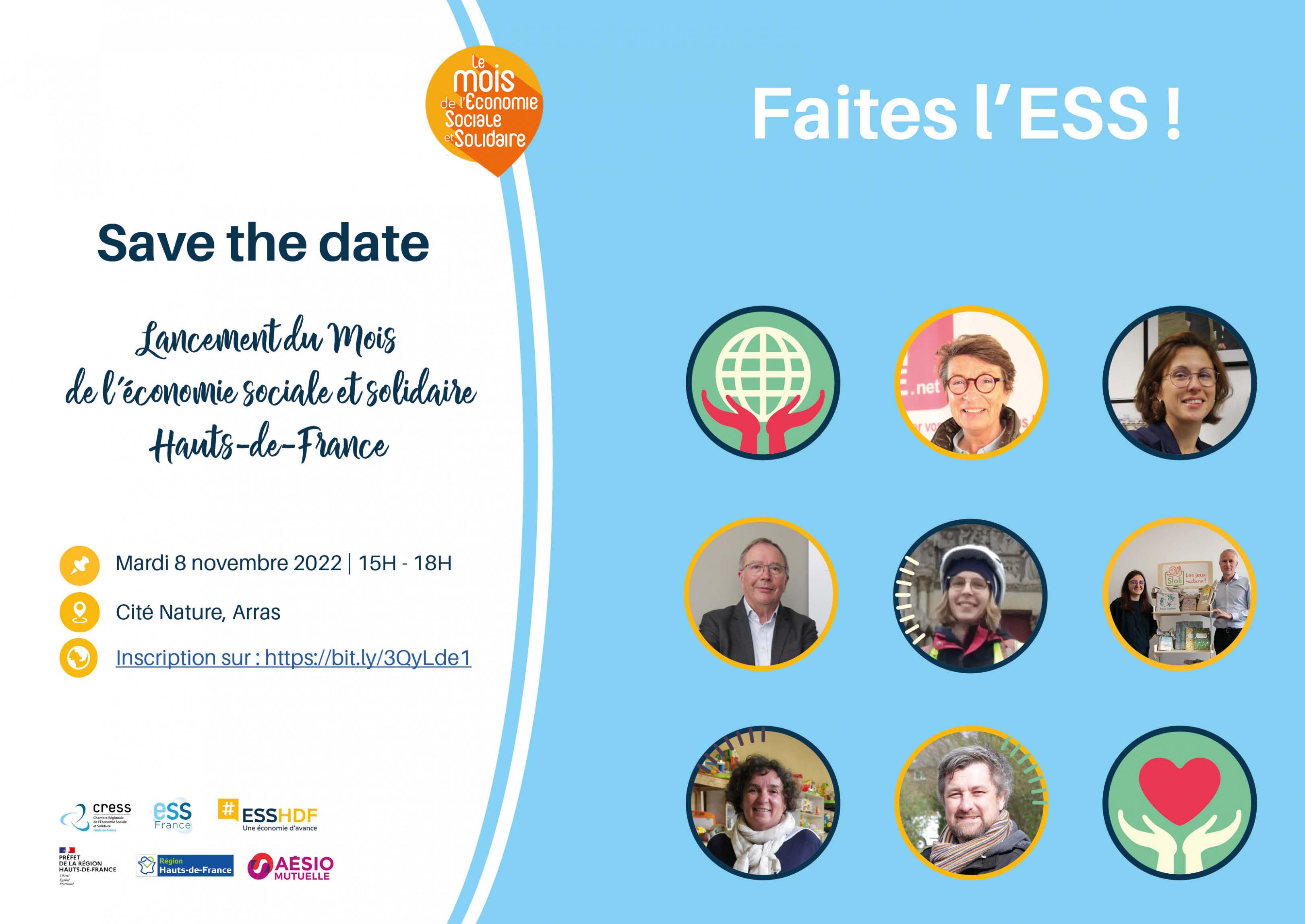 Save the date lancement Mois de l'ESS Hauts-de-France