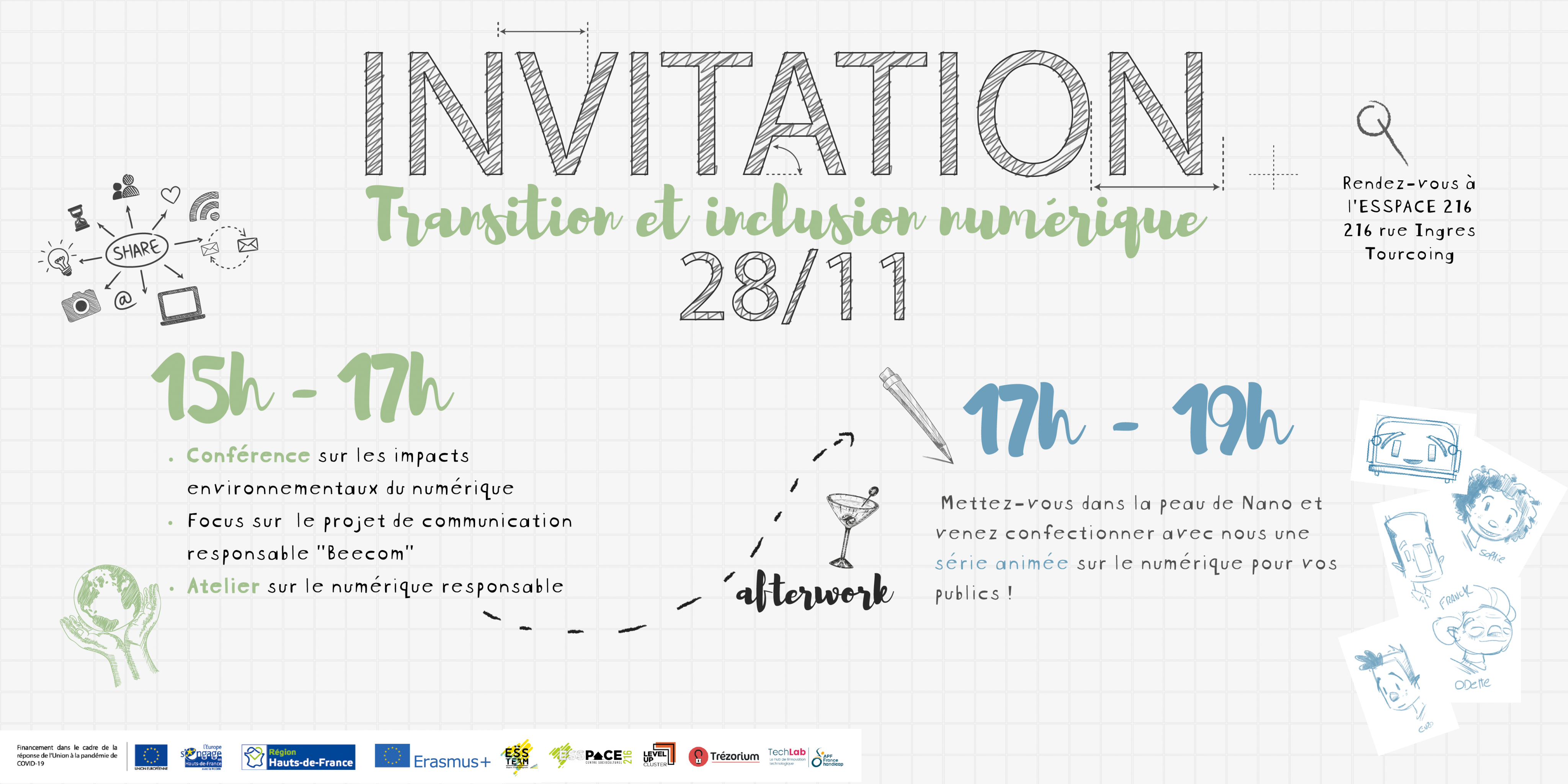 Invitation - Conférence et ateliers sur la transition et l'inclusion numérique Invitation