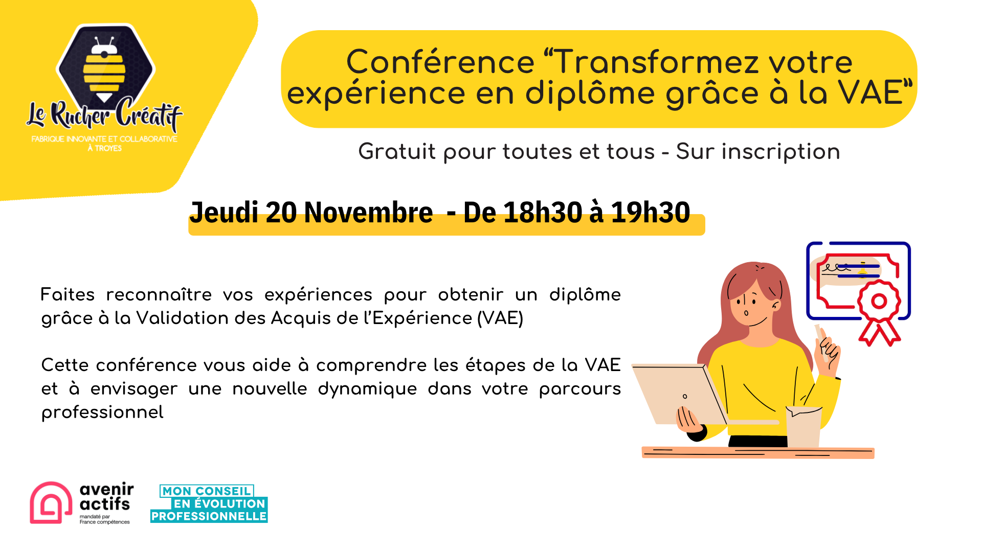 "Transformez votre expérience en diplôme grâce à la VAE"