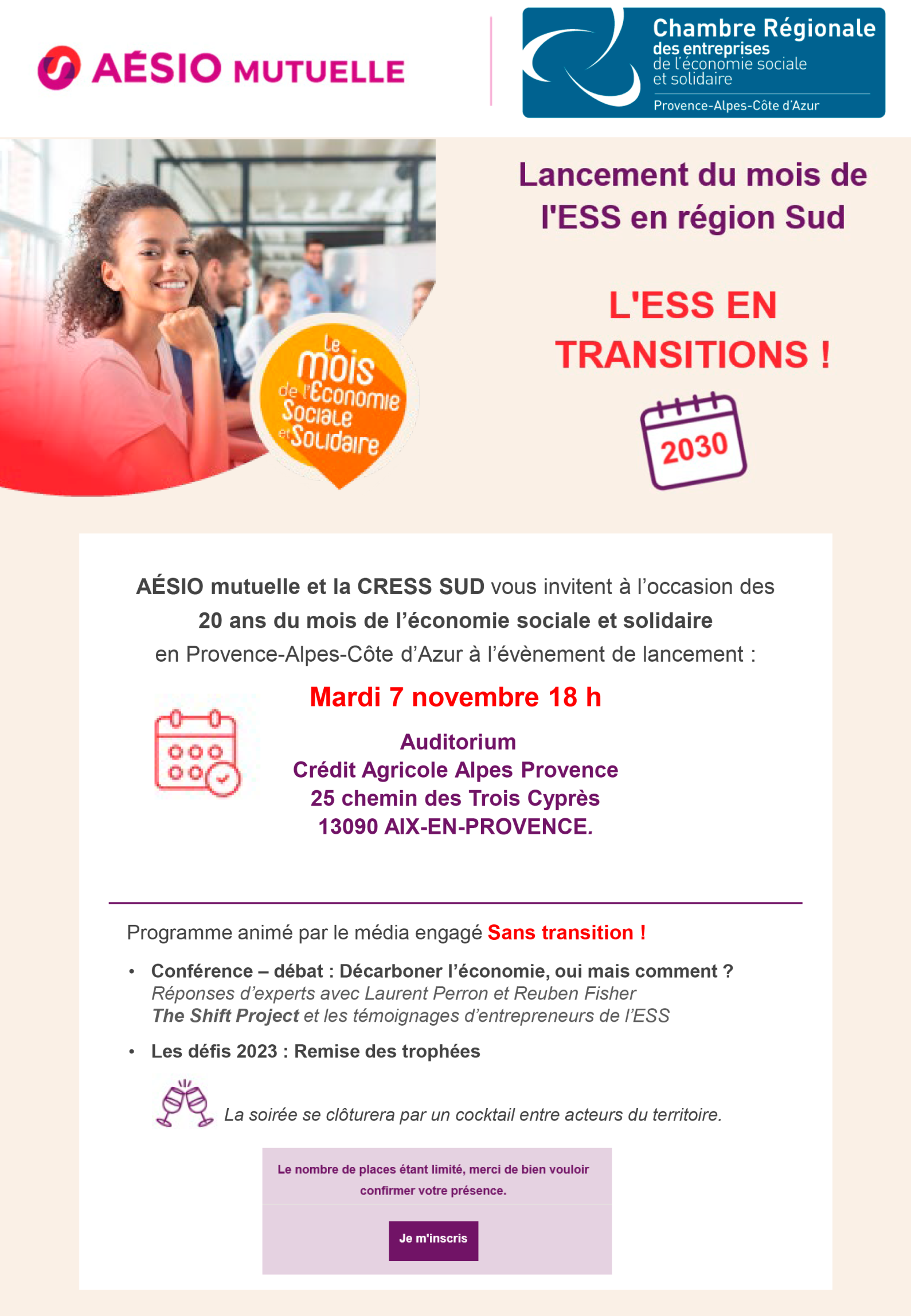lancement mois ESS en région sud AÉSIO mutuelle et la CRESS SUD