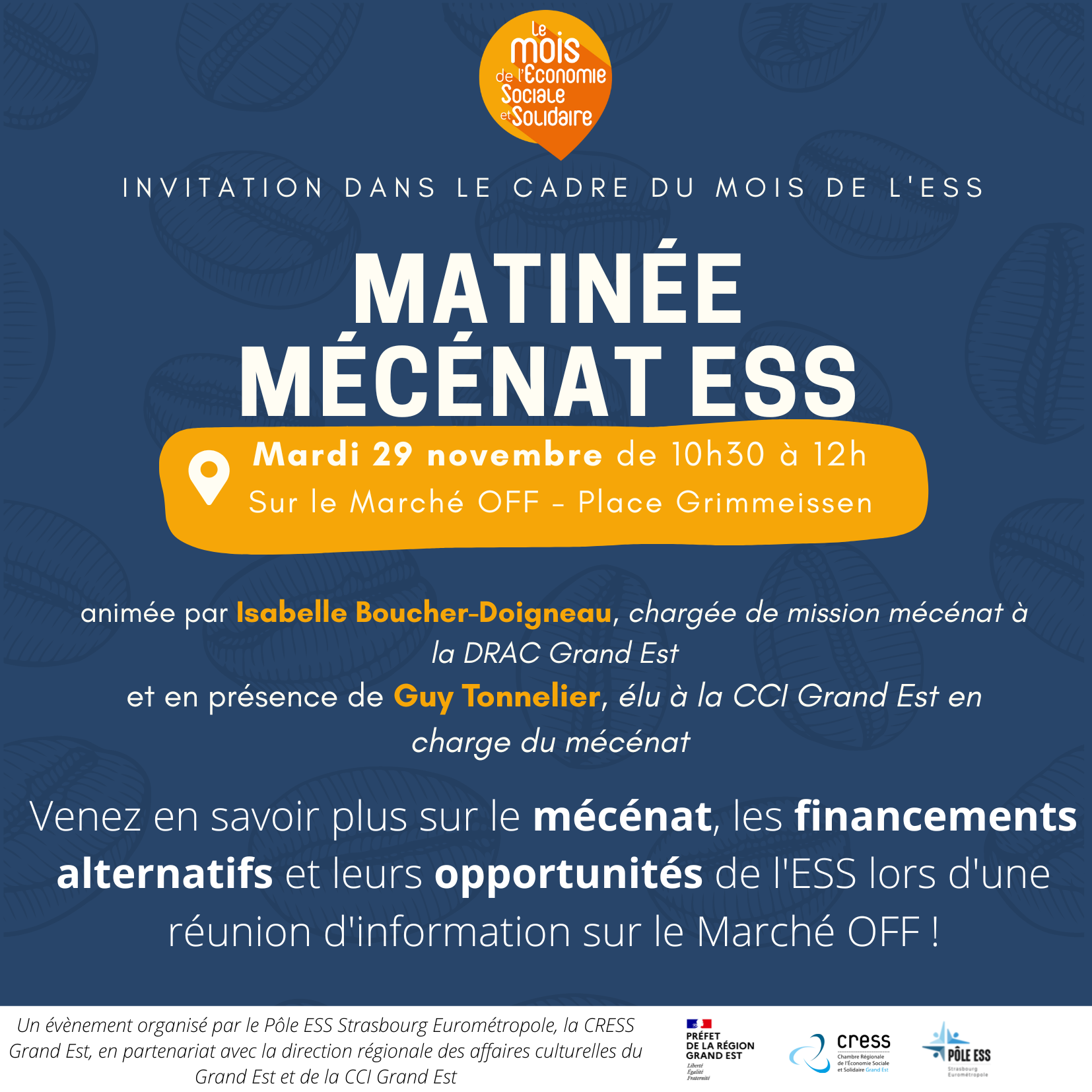 Invitation matinée mécénat et ESS Invitation matinée mécénat et ESS