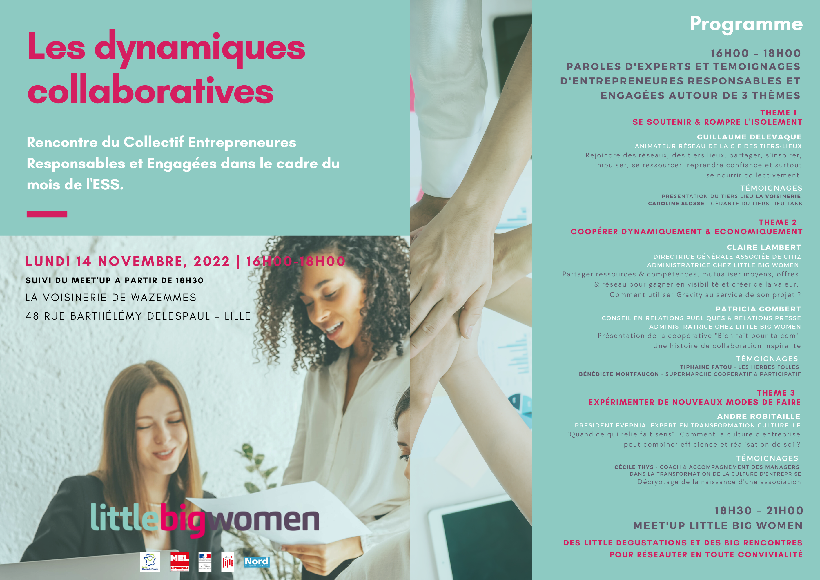 Les dynamiques collaboratives - Little Big Women - Programme 14/11/2022 Les dynamiques collaboratives - Little Big Women - Programme 14/11/2022