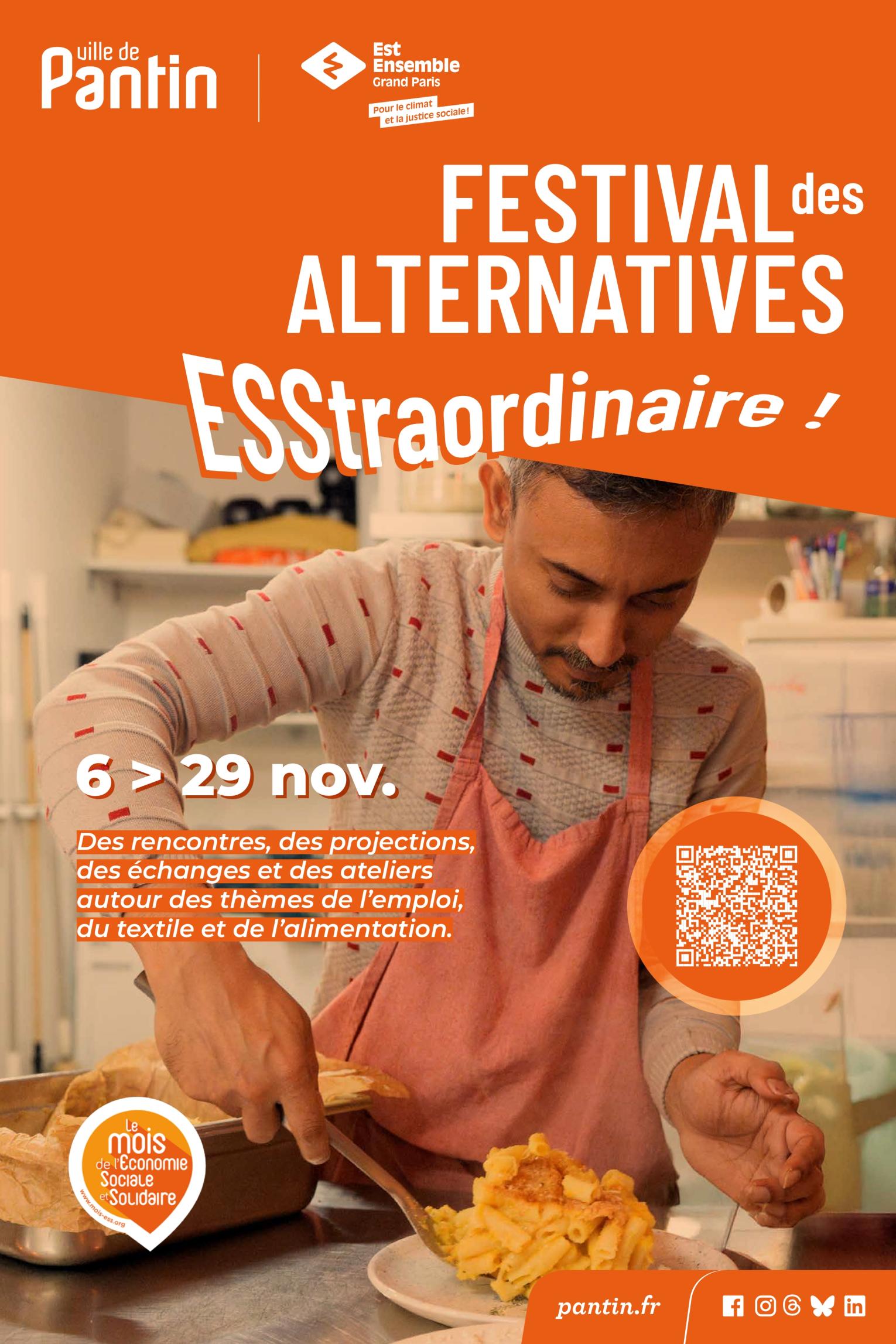 Soirée d’ouverture du Festival des alternatives : Table-ronde Droit à l'emploi Du 6 au 29 novembre, Pantin célèbre l’économie sociale et solidaire à travers le Festival des Alternatives : rencontres, projections, débats et ateliers autour de trois grands thèmes – emploi, textile et alimentation. Un mois pour découvrir, partager et agir ensemble pour une économie plus juste et durable.