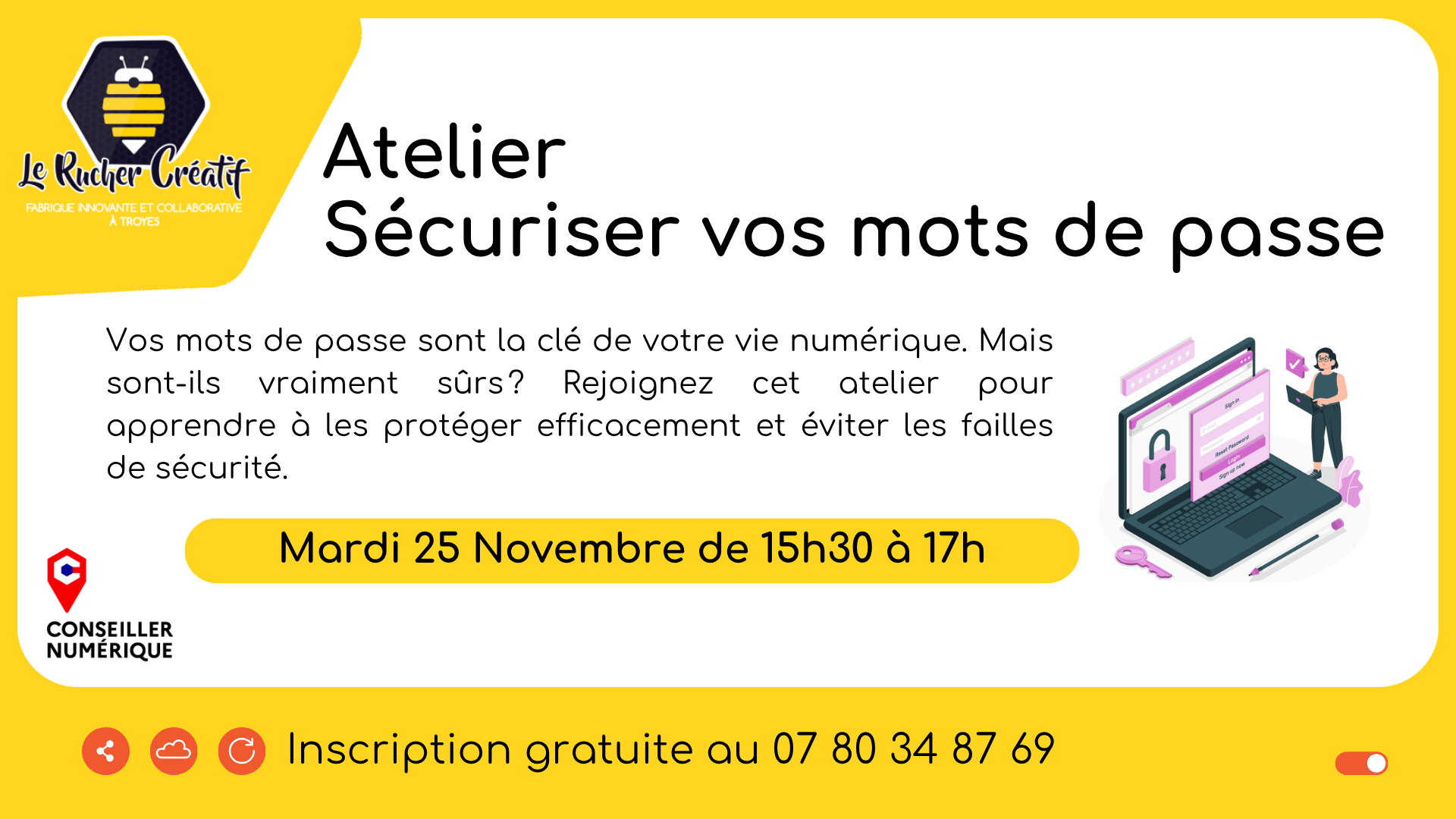 Atelier Sécuriser ses mots de passe Atelier Sécuriser ses mots de passe