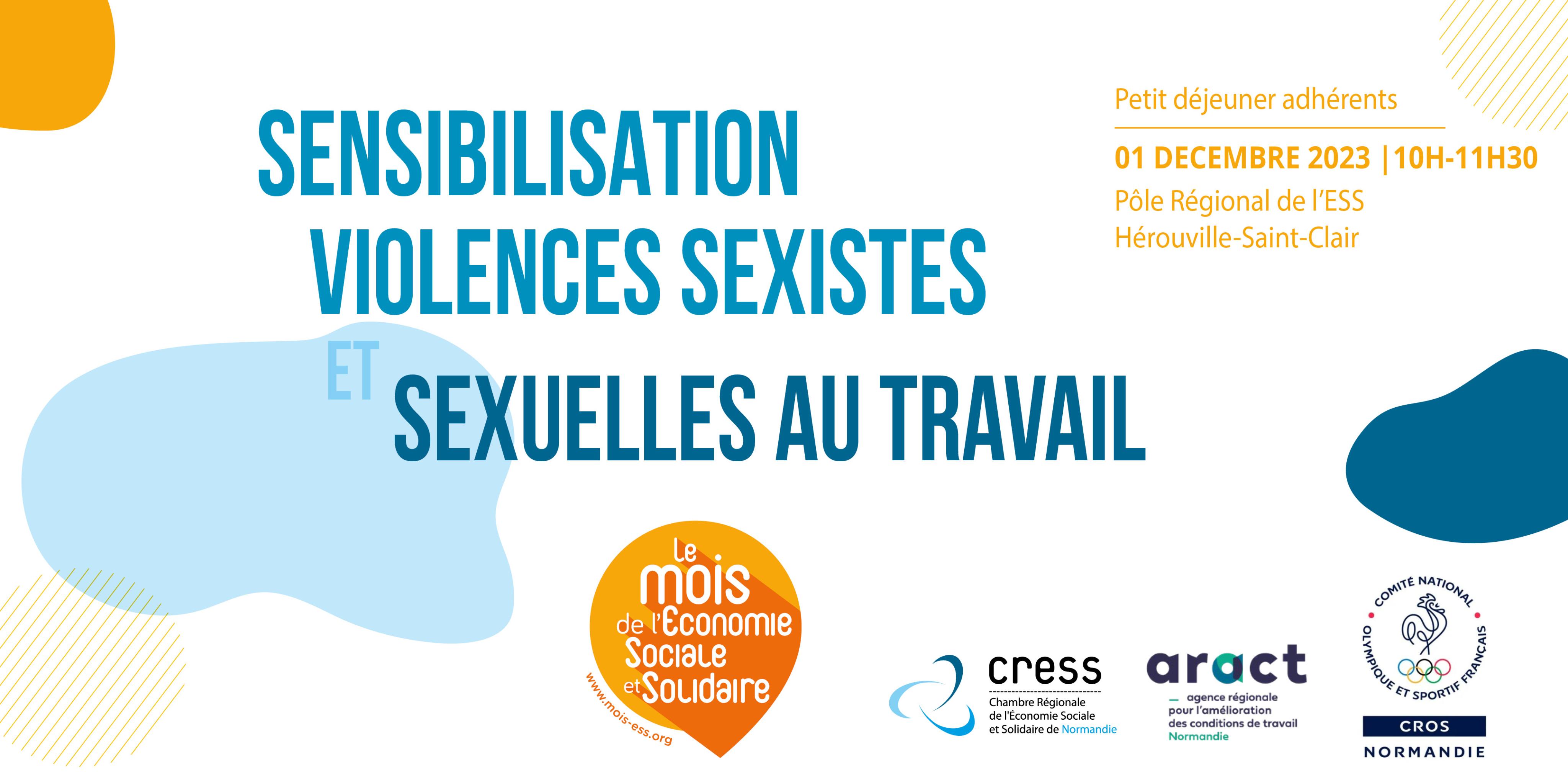 Petit déjeuner adhérent "Sensibilisation aux violences sexistes et sexuelles au travail"