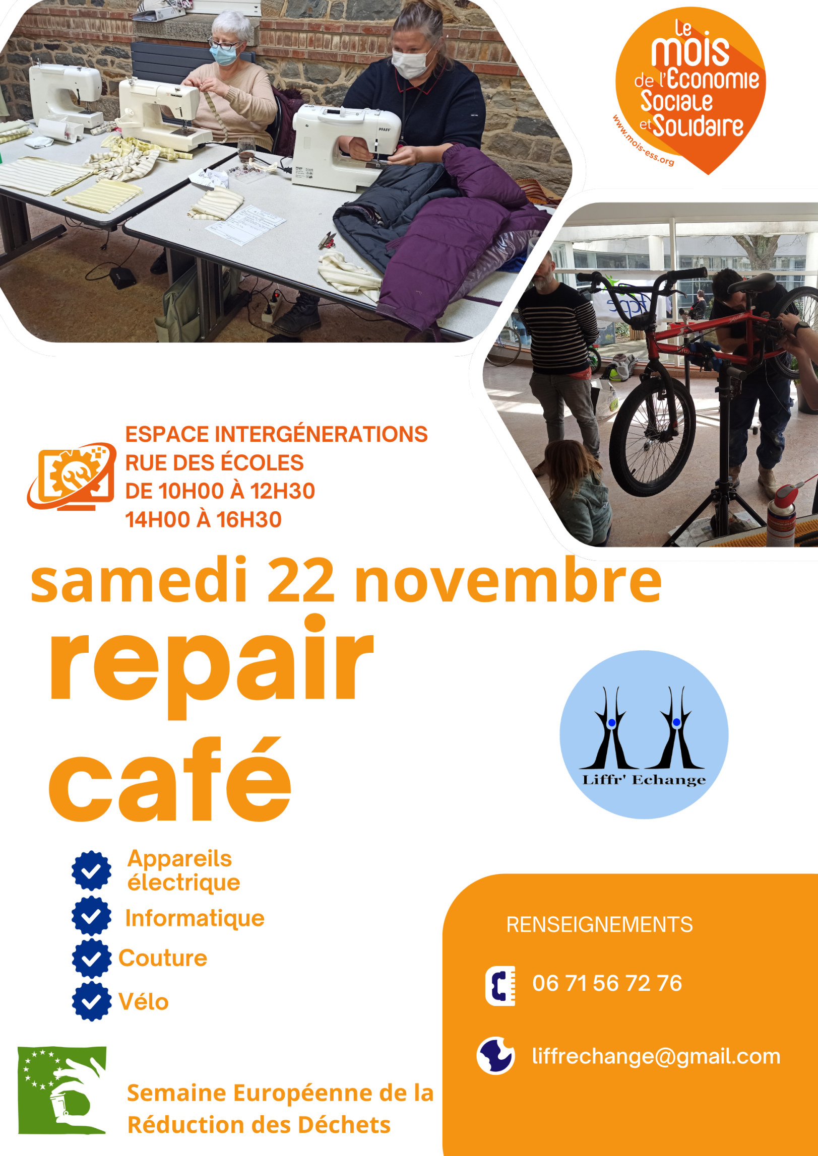 repair café Liffré affiche de l'évenement