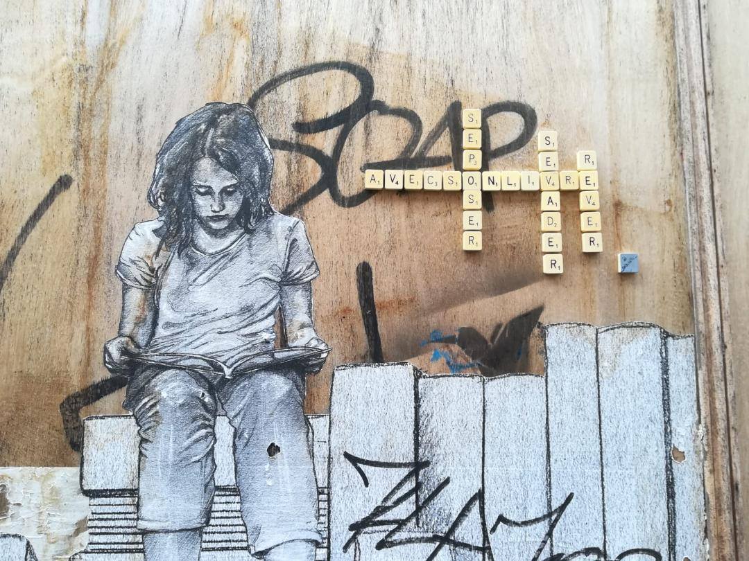 street art sur l'écriture