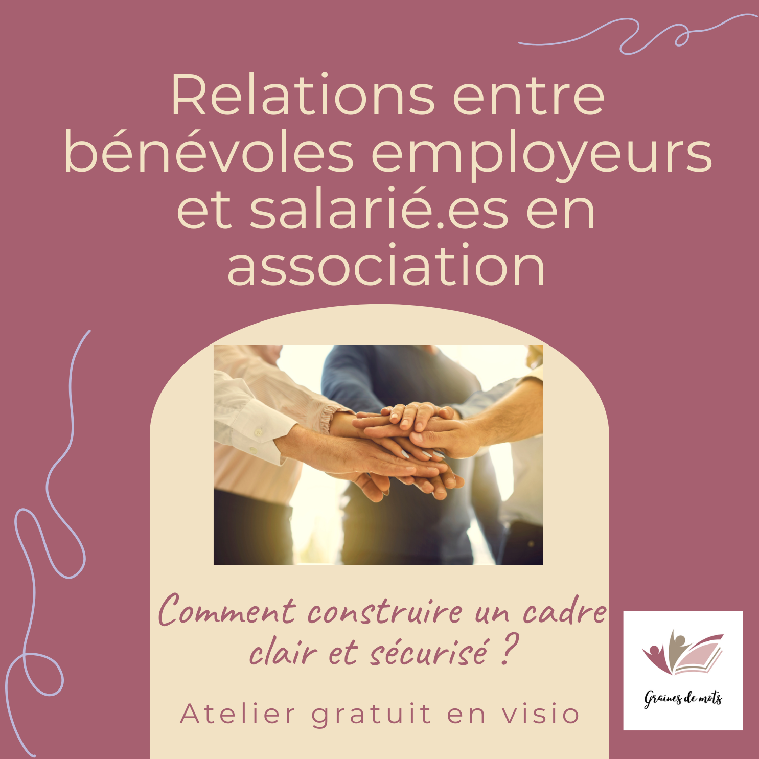 Collectif se donnant la main pour illustrer une collaboration de confiance.