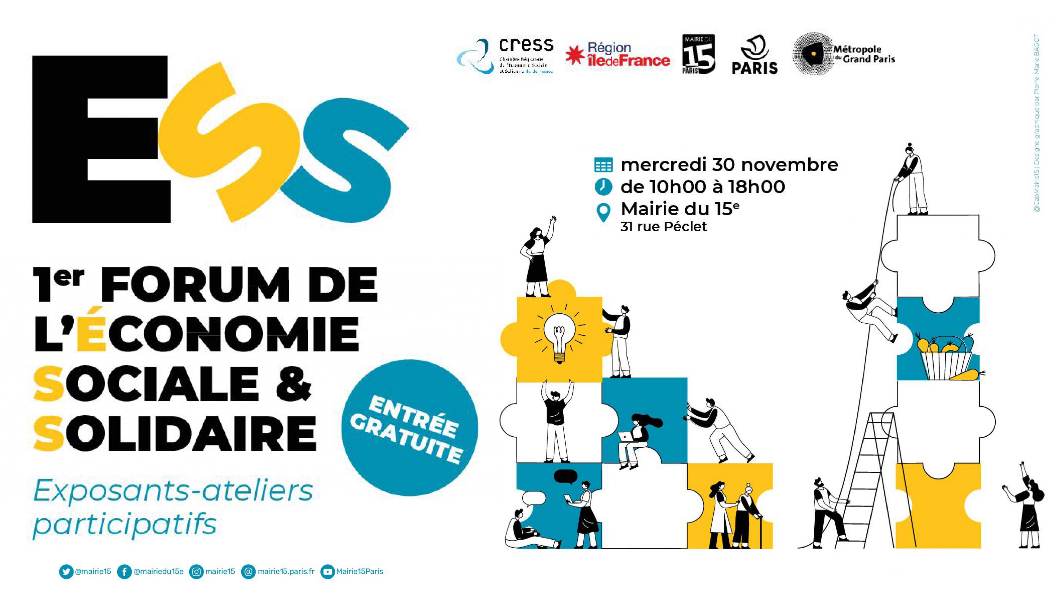 Forum de l'Économie Sociale et Solidaire Forum de l'Économie Sociale et Solidaire