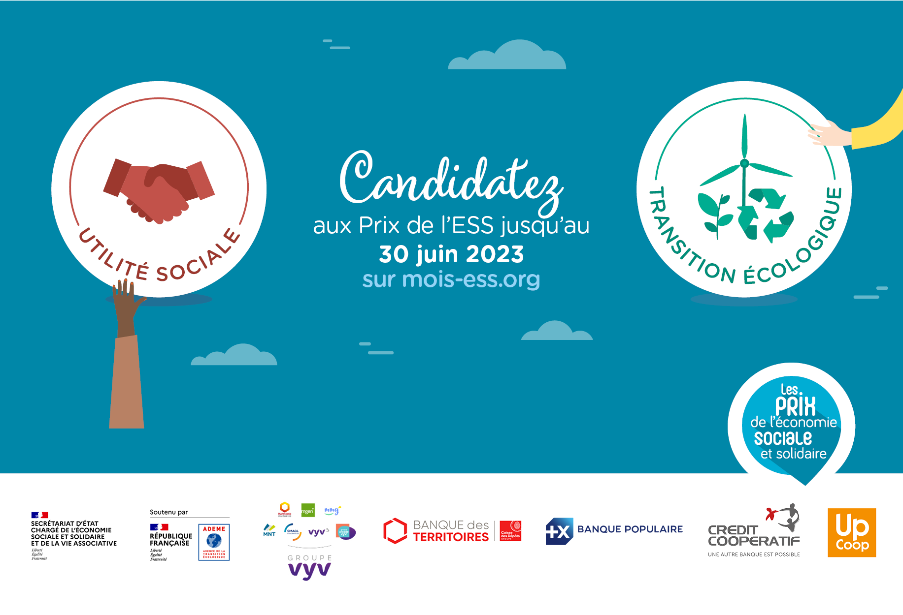 Candidatez aux Prix de l'ESS avant le 30 juin 2023 !