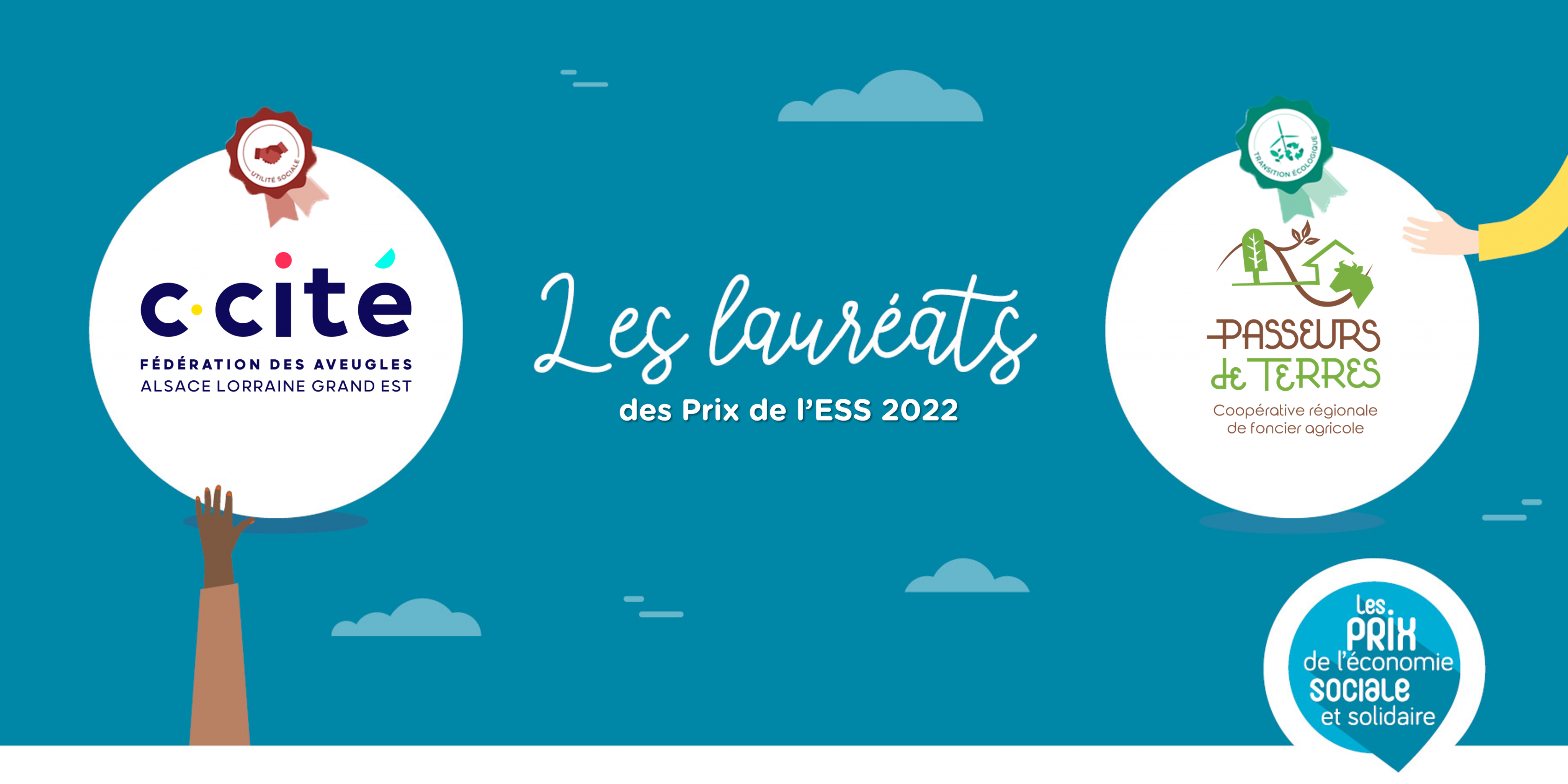 Les lauréats nationaux des Prix de l'ESS 2022 : C'cité et Passeurs de Terres