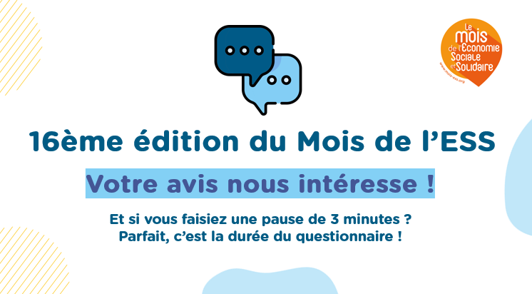 Questionnaire Mois de l'ESS : votre avis nous intéresse !