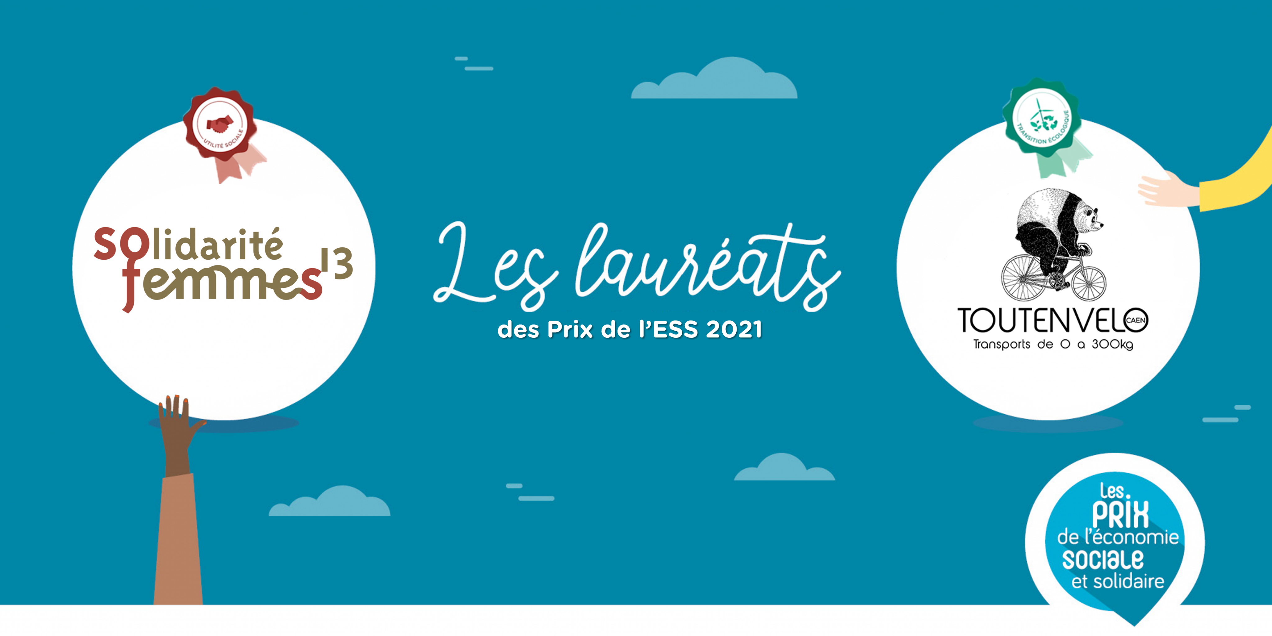 Les lauréats nationaux des Prix de l'ESS 2021 : Solidarité Femmes 13 et Toutenvélo